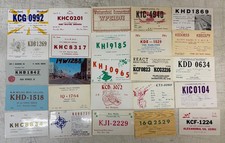 25 Vintage Ham Radio QSL Cards Lot Amateur Call Signs Station Shack Culture 73’s picture