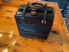 Vintage Gucci Train Case in Black.  Very Good Condition.  1970s. picture
