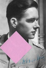 Rudolf Ribbentrop signed 4x6 photo German Solider WW II Very Rare COA LOOK picture