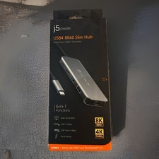 j5 Create JCH453 USB4 8K50 Multi-Port 6 in 1 Slim Hub New in Box picture