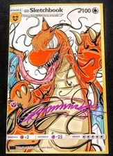Gorkem Demir Signed Sketchbook USA Tour Venomized Dragonite Raised Spot Foil  picture