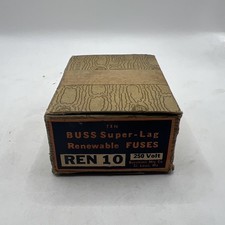 Bussmann REN10 10A 250V Super-Lag Renewable Fuse Vintage NOS Box of 10 picture