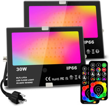 30W Led Flood Light Outdoor 300W Equivalent, Color Changing RGB Lights with R... picture