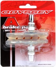 Odyssey A-Brake Pads Clear Linear-Pull BMX Bike Threaded-Posts Soft picture