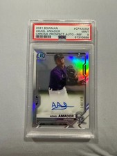 2021 Adael Amador Bowman Chrome 1st Refractor Auto   /499 PSA 9 picture