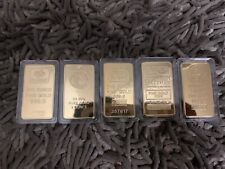 5pcs Mix Lot 5 Oz Bar Gold Plated Sealed Bars picture