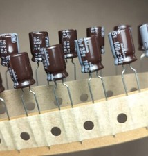 10pcs Nichicon 100uf 35v Radial Electrolytic Capacitors (Replacing 25v 16v 10v) picture