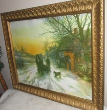 VINTAGE PRINT WORKING LIVERY STABLE BLACKSMITH SHOP picture