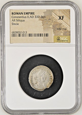 Roman Empire - Constantius II AD 357-361 Silver AR Siliqua NGC XF popular type picture