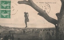 1920 Ethiopia Harrar Une Execution Capitale Postcard Lion of Judah Stamp Mark picture