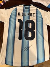 Nico Paz Signed Argentina #18 Adidas Jersey Autographed Soccer Argentina picture
