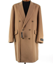 Nordstrom NWT Wool Blend Double Breasted Overcoat Size XL Mason In Tan Dale picture