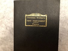 Vintage 1964 Christian Worker's NEW TESTAMENT &PSALMS KJV Pocket Bible Winston picture