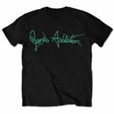 Official Jane's Addiction Script Logo Mens Black T Shirt Janes Addiction Tee picture