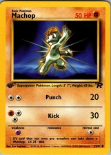 Machop Team Rocket 59 82 2000 WOTC Pokemon Card 1st Edition Vintage picture