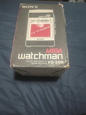 Sony Mega Watchman FD-500 Portable TV FM/AM Radio Vintage Tested picture