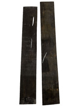 2 Pcs, DEFECTIVE Gaboon Ebony Guitar Fingerboard 20x 2-3/4x 3/8 Luthier Wood picture