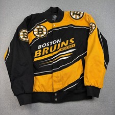 Boston Bruins Jacket Mens XL Black Yellow NHL Hockey GIII Sports Graphic Adult picture