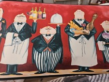 Tracy Flickinger Wallpaper Border Kitchen Decor Fat French Chef Dinner Is Served picture