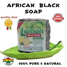 New RAW AFRICAN BLACK SOAP Natural GHANA Handmade Premium Quality CHOOSE SIZE picture