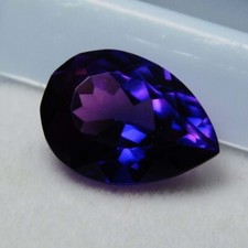 10 Ct NATURAL Extremely Rare PURPLE Tanzanite PEAR Cut CERTIFIED Loose Gemstone picture
