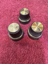 3 FISHER AMPLIFIER PREAMPLIFIER RECEIVER TUNER KNOBS KX 200 100 X202 500 B C X picture