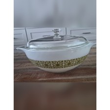 Vintage Pyrex Butterfly Gold / Verde 3-Piece Set - Cinderella Bowls 441 & 444 picture