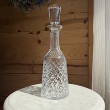 Vtg Waterford Crystal Glass Bourbon Decanter And Stopper Alana Pattern Euc picture