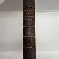 TENNYSON'S POEMS HARDCOVER ANTIQUARIAN ILLUSTRATED POETRY 1865 INSCRIBED picture