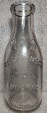 🔥 Antique Milk Bottle R.F. Stevens Co. Brooklyn, NY Quart E 4-EMPIRE 1906-1914 picture