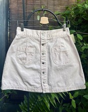 VTG 80s 90s Bongo Pink Denim Mini Skirt Button Front NWT Made In USA Size 11 picture