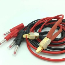1 set Gold Kelvin Clip to Insulated Stackable Banana Plug 100cm 14AWG Test Cable picture