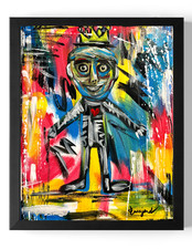 Guajardo Art Original Acrylic 14x11 Expressionist Cartoon Trump Canvas picture