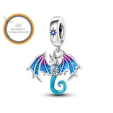 Colorful Dragon Charm For Bracelet, Fantasy Flying Dragon Charms For Bracelet picture