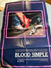 BLOOD SIMPLE ORIGINAL 1985 Movie Poster , Coen Brothers, Circle Films picture
