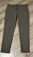 Luluemon Men’s Gray Slim Tapered Chino Pants Flat Front Pockets 33 picture
