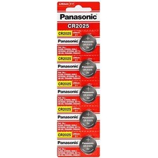 5 x Fresh PANASONIC CR 2025 CR2025 ECR2025 LITHIUM COIN CELL Battery Exp 2027  picture