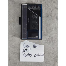 Sanyo MGR59 Portable AM/FM Stereo Cassette Player Black Vintage For Parts Repair picture