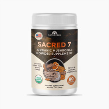 Naturealm Sacred 7 Organic Mushroom Supplement – 100% Fruiting Body Extract Powd picture