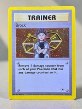 Pokemon Brock Trainer 15/132 Gym Heroes Unlimited Holo Rare WOTC 2000 LP picture