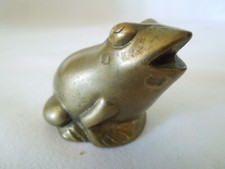 Frog Figurine Solid BrassHandmade 1 3/4