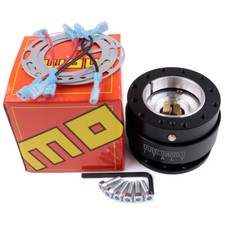 MOMO Black Steering Wheel Quick Release Hub Adapter Snap Boss Kit picture