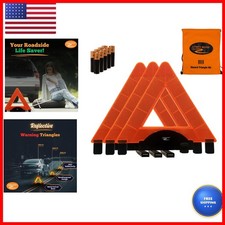 Lumen Wand 3 Pack LED Reflective Warning Triangles Safety Kit picture