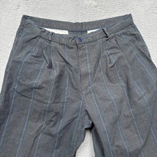 VTG 90s Gap Pants Mens 38x32 (ACT 34x30) Green  Plaid Pleated MADE IN USA Cuffed picture