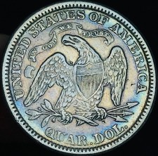 1875 Seated Liberty Quarter 25C Ungraded Choice 90% Silver US Coin CC31544 picture