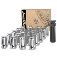 20PCS 1/2X20 Lug Nuts Chrome with 6 Spline Tuner, 1/2