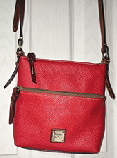 Authentic Dooney & Bourke Red Pebbled Crossbody Bag  picture