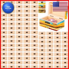 Thyle 120 Pcs Unfinished Wood Boxes for Crafts Small Treasure Boxes picture