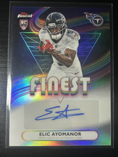 Elic Ayomanor 2025 Topps Finest #RFA-EA Refractor Auto Rookie RC Titans picture