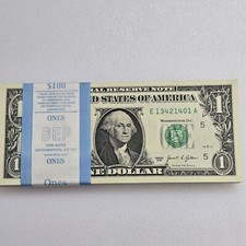 NEW 2021 Series Uncirculated Sequential ONE DOLLAR $1 Bills Lot of 10 From BEP picture